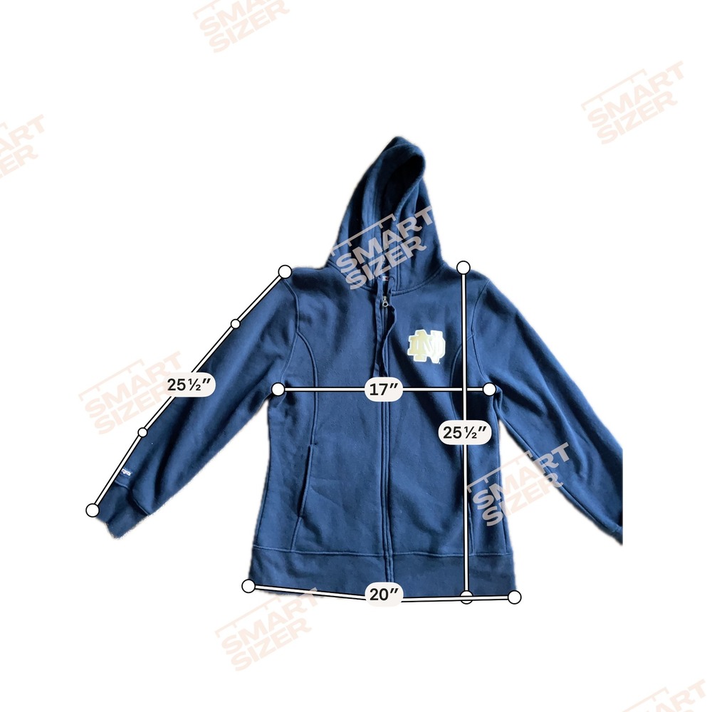 JanSport Notre Dame Fighting Irish Women's Large‎ Navy Blue Full Zip Hoodie NCAA - Picture 7 of 7